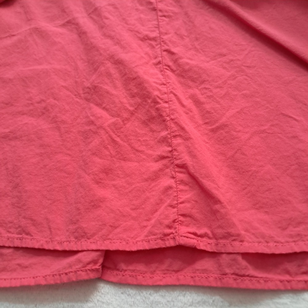 XiRENA Fenix Button Front Cotton Midi Dress Women's XL Pink Coral Pockets - Picture 9 of 11